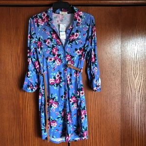 Floral dress with belt